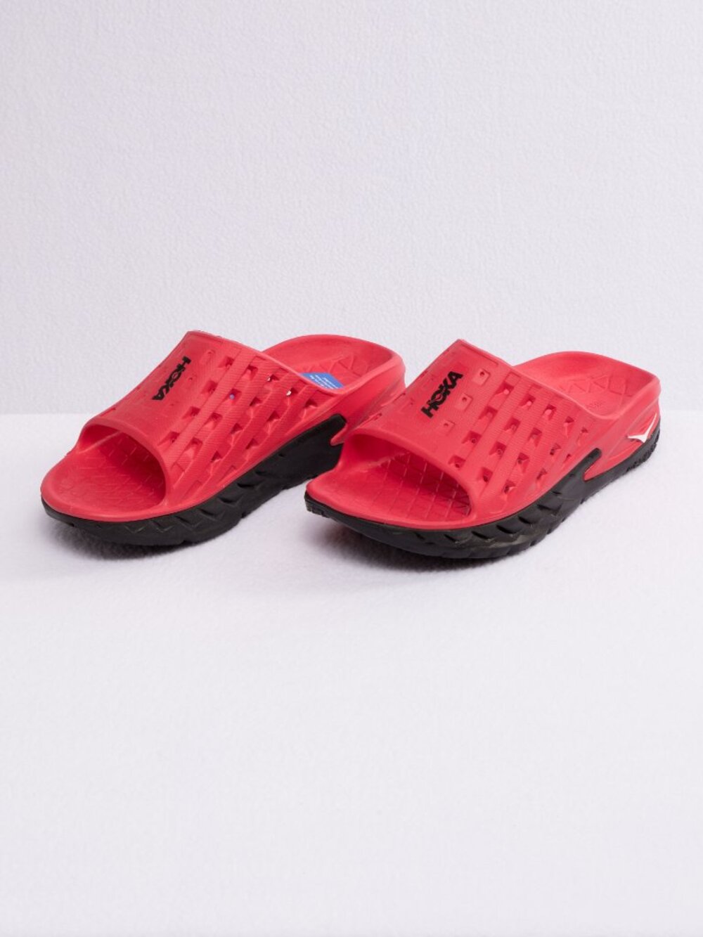 NEW Hoka Ora Recovery Slide V1 (Original) - Black/Hibiscus - Women’s 8 - Rare/NW - Picture 3 of 8